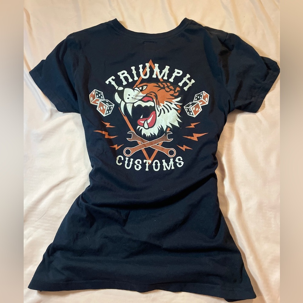 Custom made triumph tiger t-shirt